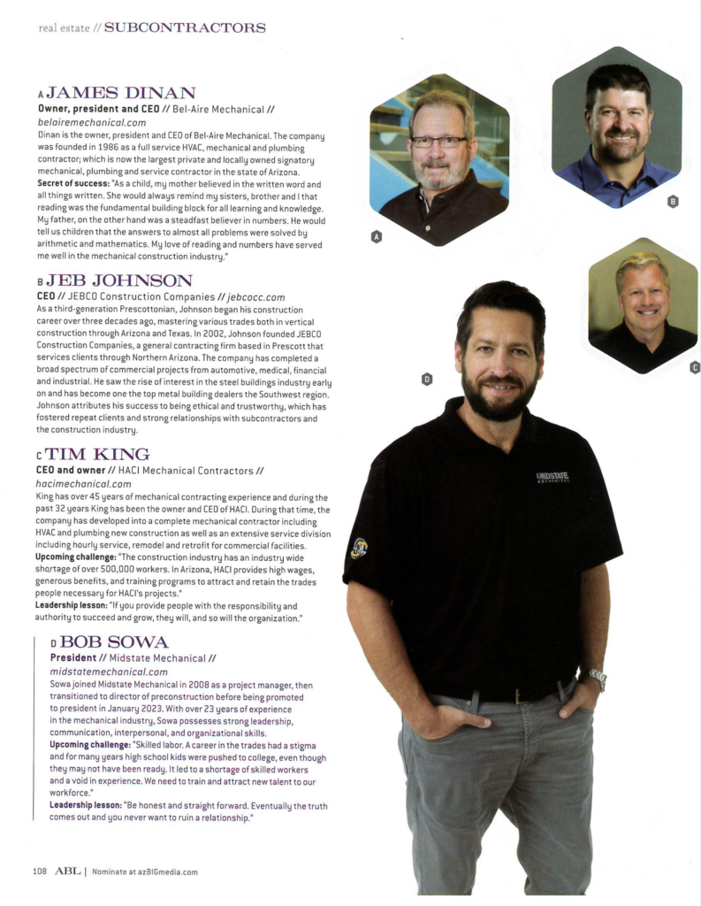 Bob Sowa - Featured in 2026 AZ Business Leaders Magazine!
